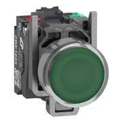 Schneider Electric - Drucktaster, Komplettgerät Leuchtdruckt. Gn 1S 1Ö XB4BW33B55 24V 22Mm Push In