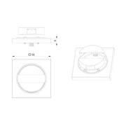 BEG Brück Electronic - Zubehör/Ersatzteile für Bewegungsmelder Zentralplatte 55x55 94346 reinweiß glänz