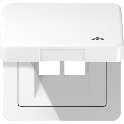 Jung - Abdeckrahmen Klappdeckel CD 590 KL LAN WW LAN m.Zentralplatte