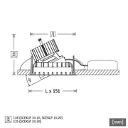 LTS Licht&Leuchten - Downlight/Strahler/Flutlicht LED-Strahlereinsatz SCEKLP10.2030.35D si silber 3000K 35Gr
