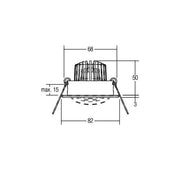 Brumberg Leuchten - Downlight/Strahler/Flutlicht LED-Einbaustrahler 230V 38187253 3000K, s/al