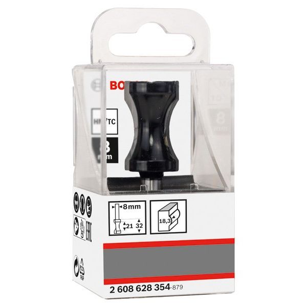 Bosch - Fräser PRO Halbstabfräser, 2608628354 R 16, Schaft 8 mm