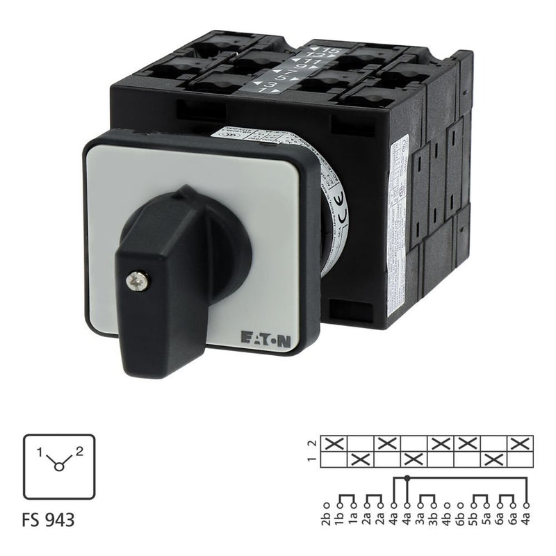 Eaton - Lastschalter Polumschalter T3 32A T3-4-11/E Aufbau rastend