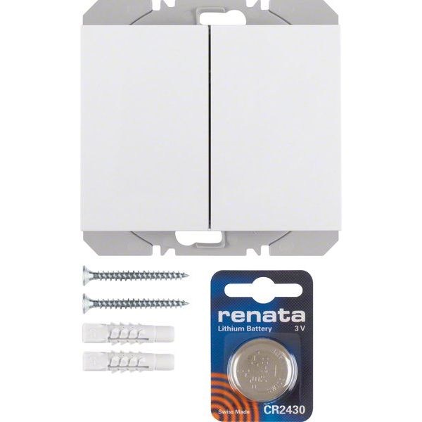 Berker - Bussystem-Hand-/Wandsender KNX-Funk Wandsender 2fach 85656279 polarweiß glänzend