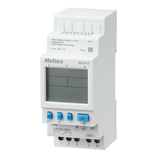 Helios Ventilatoren - Bussystem-Zeitschaltuhr Wochenzeitschaltuhr WSUP-S pot. freier Kontakt