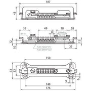 DEHN - Potentialausgleich-Schiene Potentialausgleichschiene PAS 9AK 7x2,5-16 Fl 30x3,5