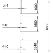 OBO Bettermann - Fangeinrichtung für Blitzschutz Isolierter Fangmast isFang 6000 6000mm, GFK, lgr
