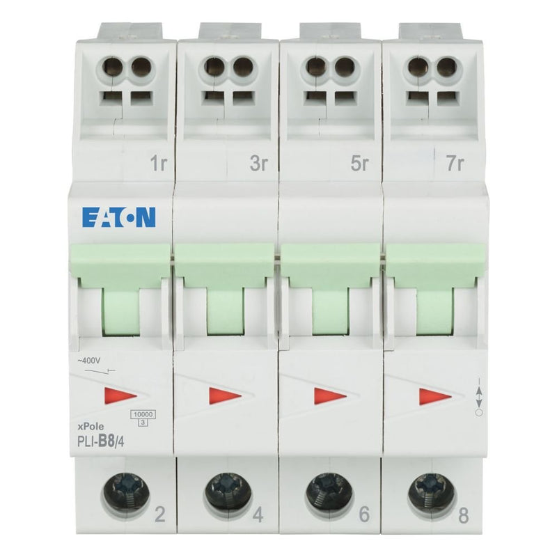 Eaton - Leitungsschutzschalter PLI-B8/4 B 8A, 4p Steckkl