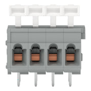 WAGO - Leiterplattenklemme 257-404 Drücker,2,5 mm²,grau − 55 Stück