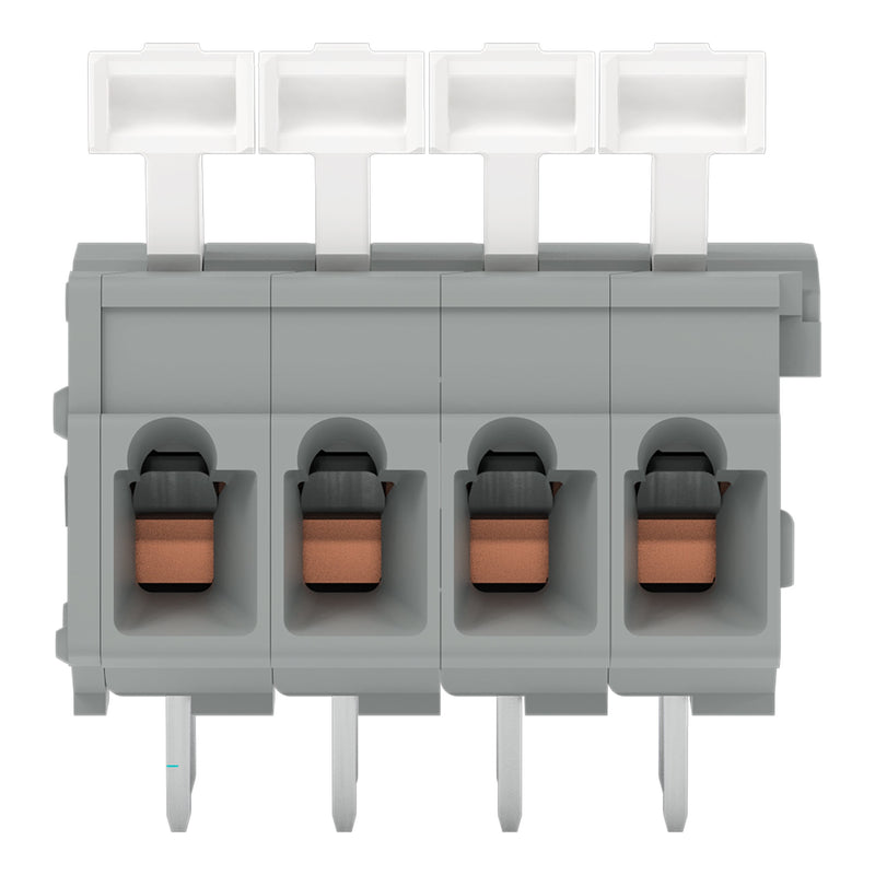 WAGO - Leiterplattenklemme 257-404 Drücker,2,5 mm²,grau − 55 Stück