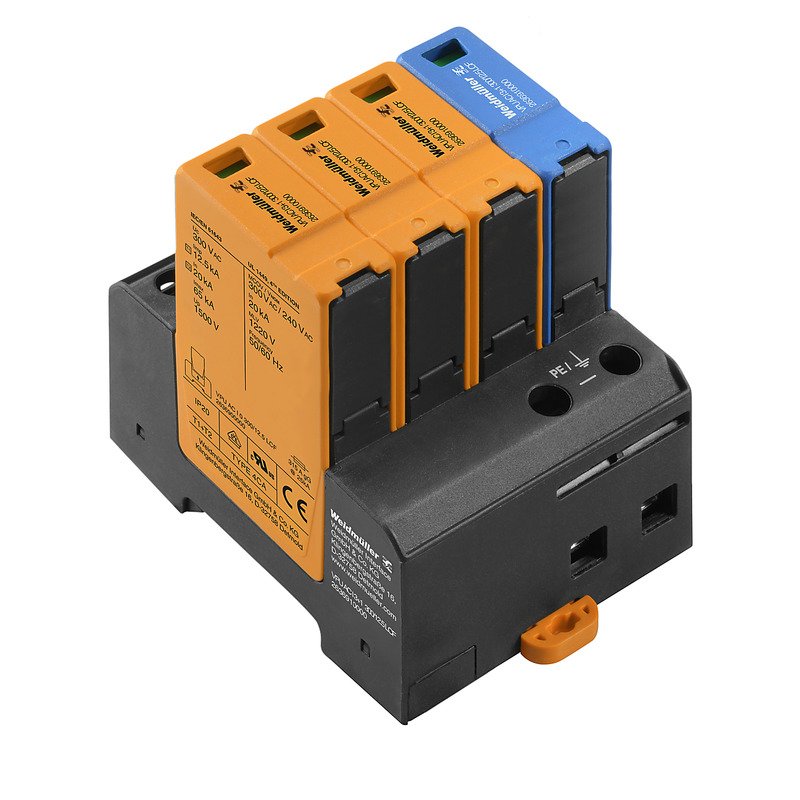 Weidmüller - Überspannungsableiter für Energietechnik/Stromversorgung Überspannungsschutz VPUACI3+1300/12.5LCF AC, 230 V