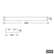 LTS Licht&Leuchten - Decken-/Wandleuchte LED-Hallenleuchte EXCIS 1150630ASDA ws 3000K DALI ASYM weiß