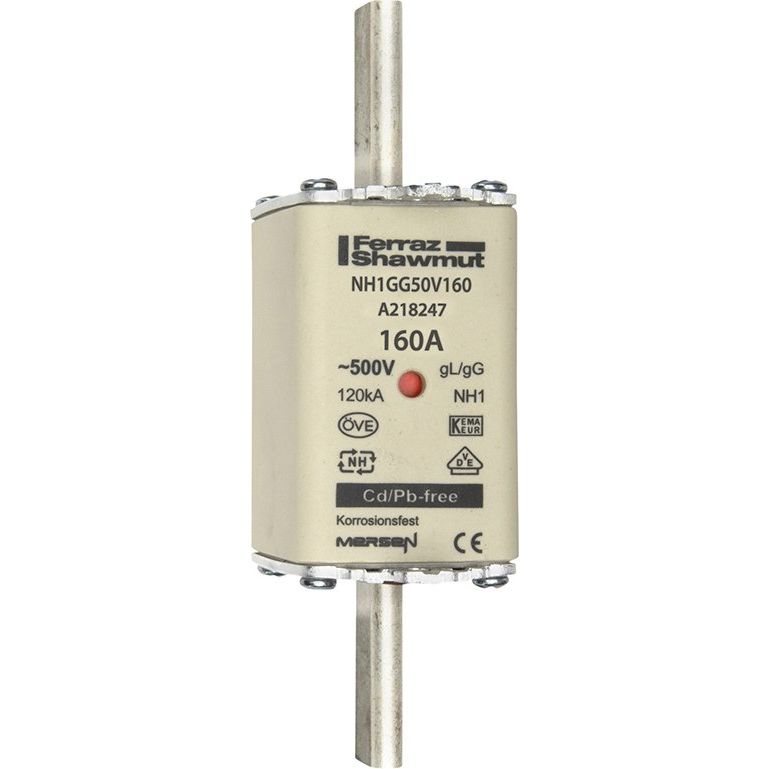Mersen - Messersicherung NH-Sicherungseinsatz SF NH1GG50V160 Gr.1 gG 160A/500V KM
