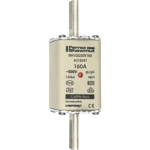 Mersen - Messersicherung NH-Sicherungseinsatz SF NH1GG50V160 Gr.1 gG 160A/500V KM