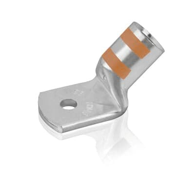 ABB Stotz S&J T&B - Rohrkabelschuh für Cu-Leiter Metall-Presskabelschuh 185M12-A-45 mit 45°- Lasche − 6 Stück
