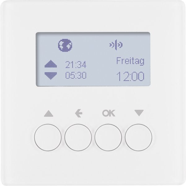 Berker - Bussystem-Zeitschaltuhr KNX-Funk Jalousieschaltuhr 85745129 polarweiß samt