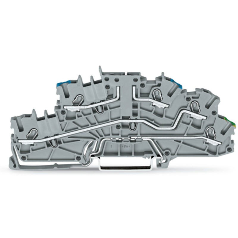 WAGO - Installations-Etagenklemme Installationsetagenklemme 2003-6640 4mm² grau N/L/PE − 50 Stück