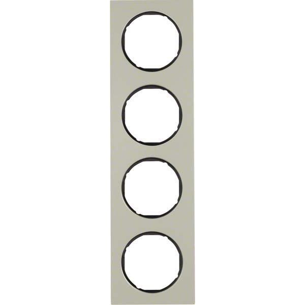 Berker - Abdeckrahmen Rahmen Eds/sw 10142204 4fach