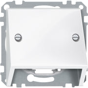 Merten - Einsatz/Abdeckung für Kommunikationstechnik Schrägauslass pws/gl 464919 für Datenanschluss