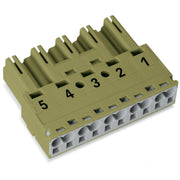 WAGO - Steckverbinder für steckbare Gebäudeinstallation Stecker 5-polig 770-275 Kod. B,hellgrün − 50 Stück