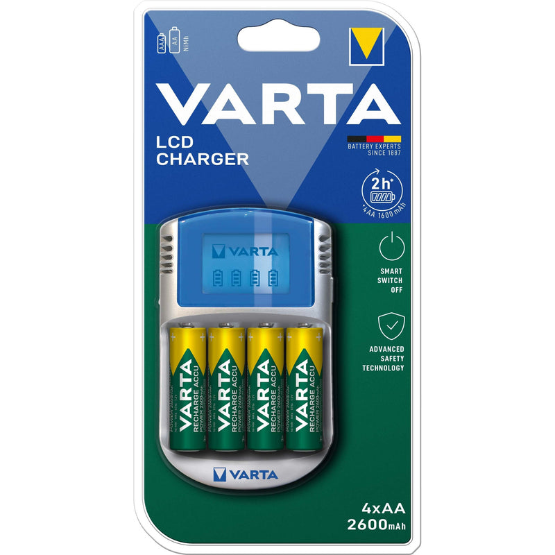 Varta Cons.Varta - Universal-Ladegerät Ladegerät LCD Charger 57070(4x5716) inkl.4AA+12V+USB