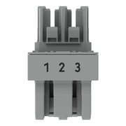 WAGO - Kompaktverteiler für steckbare Gebäudeinstallation h-Verteiler,3-polig,Kod. B 770-1764 grau − 50 Stück