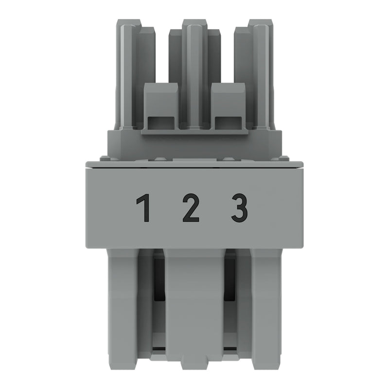 WAGO - Kompaktverteiler für steckbare Gebäudeinstallation h-Verteiler,3-polig,Kod. B 770-1764 grau − 50 Stück