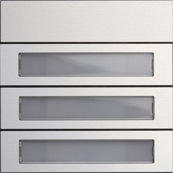 Gira - Funktionsmodul für Türkommunikation Ruftastenmodul 3fach 5533926 Aluminium