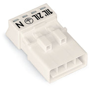 WAGO - Steckverbinder für steckbare Gebäudeinstallation Stecker 4-polig 890-234 Kod. A,weiß − 50 Stück
