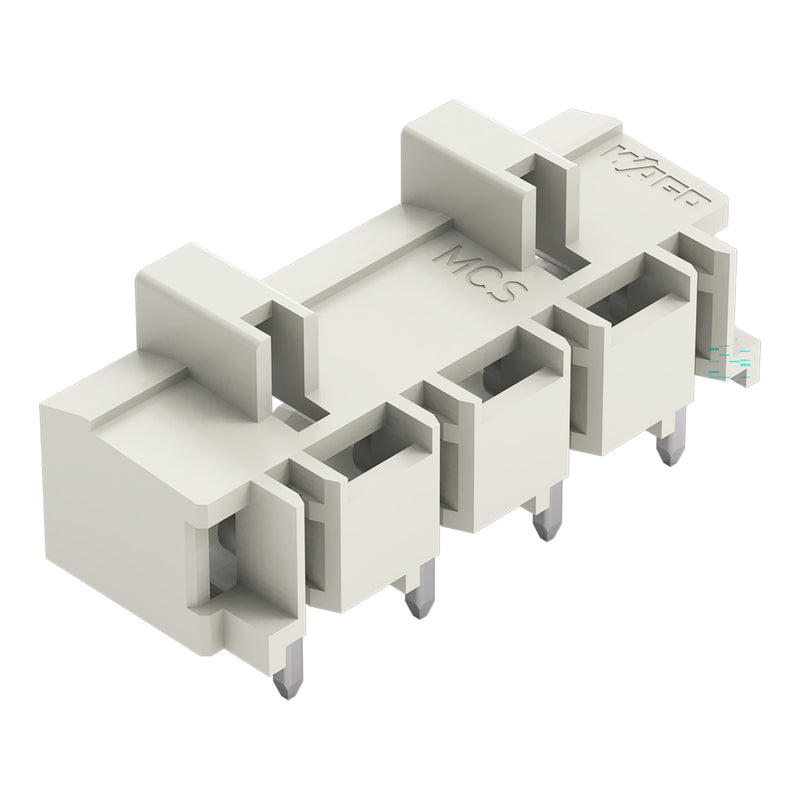 WAGO - Leiterplattensteckverbinder THT-Stiftleiste Lötstift 721-834/001-000 1,0x1,0,abgew.,lgr − 100 Stück