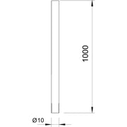 OBO Bettermann - Fangeinrichtung für Blitzschutz Fangstange 101 J1000 1m f.FangFix-Junior − 10 Stück