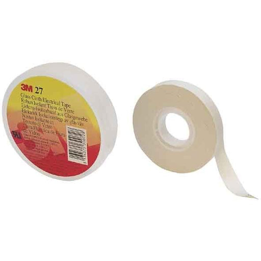 3M - Klebeband Glasfaser Gewebeband Scotch 27 25x55 25mm x 55m, weiß − 9 Stück