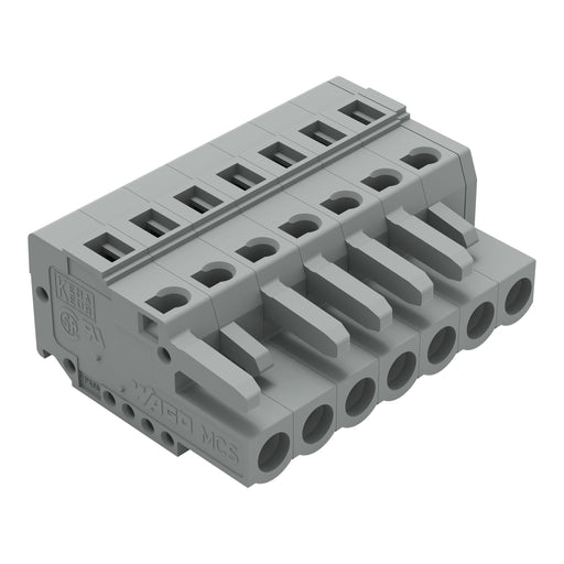 WAGO - Kabelsteckverbinder für Leiterplattensteckverbinder Federleiste 231-107/026-000 7pol., 5mm ger. − 50 Stück