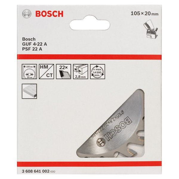 Bosch - Fräser PRO Scheibenfräser, 105 x 3608641002 20 x 2,8 mm 22 Zähne