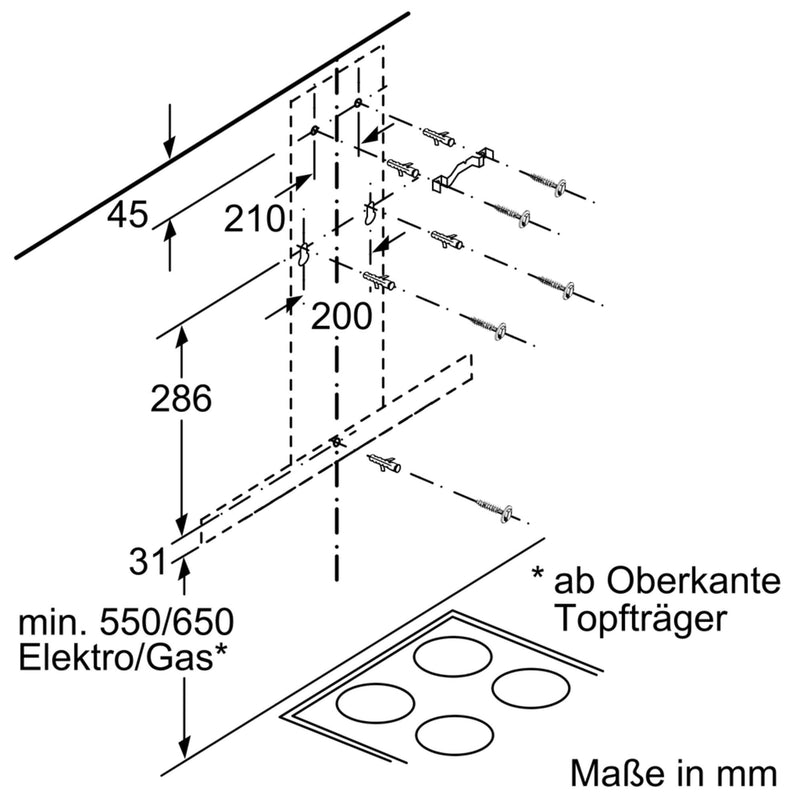 Bosch - Dunstabzugshaube Wandesse DWB66BC50 Serie2