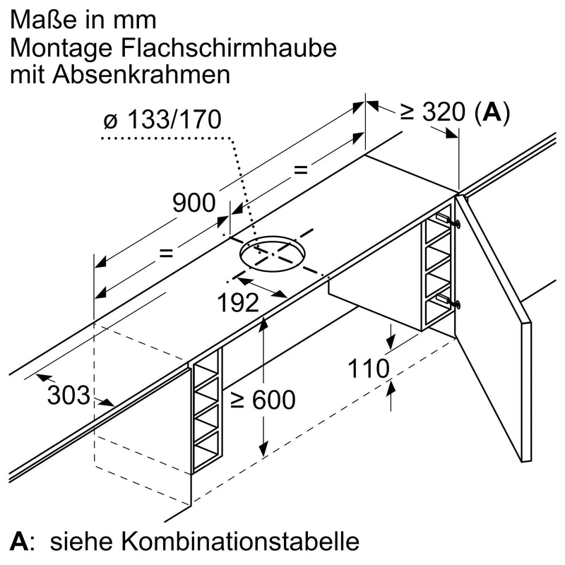 Siemens - Zubehör/Ersatzteile für Dunstabzugshauben Absenkrahmen LZ49601