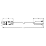 WAGO - Konfektionierte Leitung für steckbare Gebäudeinstallation konfekt. Anschlussleitung 774-9993/217-802 Eca,Stecker