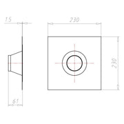 Kaiser - Zubehör/Ersatzteile für Dose/Gehäuse für Montage in der Wand/Decke Rohrmanschette 9089-53 D75-90mm Vlies-Butyl