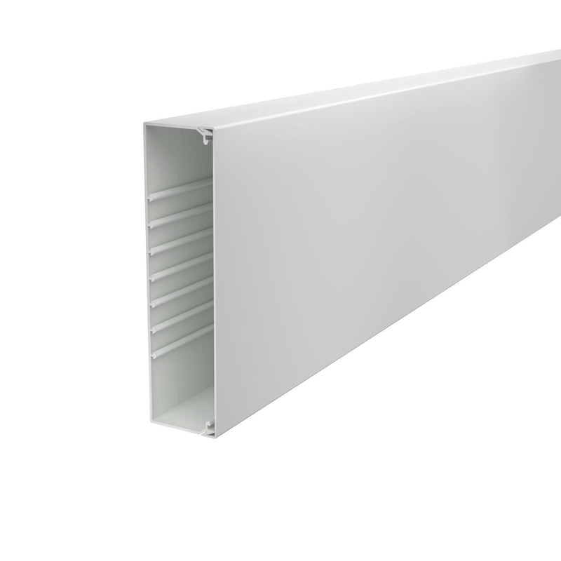 OBO Bettermann - Leitungsführungskanal Wand+Deckenkanal m.Obert. WDK60230LGR 60x230mm,PVC − 8 Meter