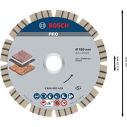Bosch - Trenn-/Schleifscheibe Diamanttrennscheibe 2608602643 PRO Stone