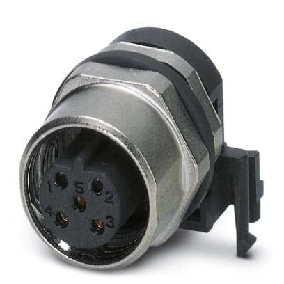 Phoenix Contact - Rundsteckverbinder, feldkonfektionierbar (Industriesteckverbinder) Einbausteckverbinder SACC-DSIV-F #1436576 5-polig M12 − 10 Stück