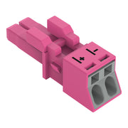 WAGO - Steckverbinder für steckbare Gebäudeinstallation Buchse 2-polig 890-282/080-000 Kod. B,pink − 50 Stück