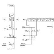 WAGO - Feldbus, Dez. Peripherie - Analoges Ein-/Ausgangs-Modul Digitale Ausgangsklemme 753-554 2AO 4-20mA