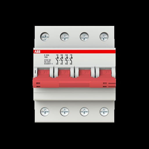 ABB Stotz S&J - Schalter für Reiheneinbau Trennschalter E204/16R Schaltgriff rot