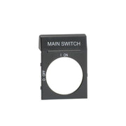 ABB Stotz S&J - Zubehör/Ersatzteile für Niederspannungs-Schalttechnik Schild OPB2EN1 sw, für OH2-Griffe