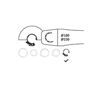 Bosch - Systemzubehör für Schleifen/Polieren (Akku/elektrisch/Druckluft) Schutzhaube mit Deckblech, 2602025283 230 mm mit Codierung