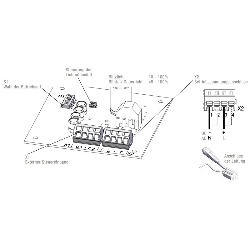 Pfannenberg - Explosionsgeschützte Blitzleuchte LED-Leuchte QUADRO LED-RGB3G3DLV 12-48DC,8cd,IP66/67
