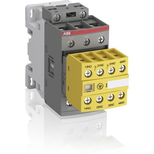 ABB Stotz S&J - Leistungsschütz zum Schalten von Wechselstrom Safetyschütz AFS26-30-22-13 100-250V 50/60Hz/DC