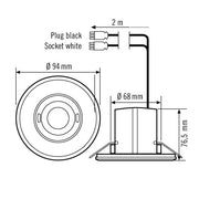 ESYLUX - Bewegungsmelder/Präsenzmelder komplett Decken-Präsenzmelder PD-FLAT  #EP10424878