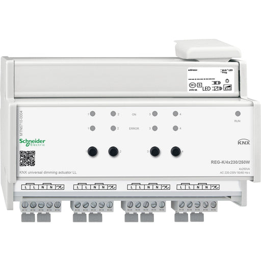 Schneider Electric - Bussystem-Dimmaktor KNX Universal-Dimmaktor MTN6710-0004 LL REG-K/4x230/250 W